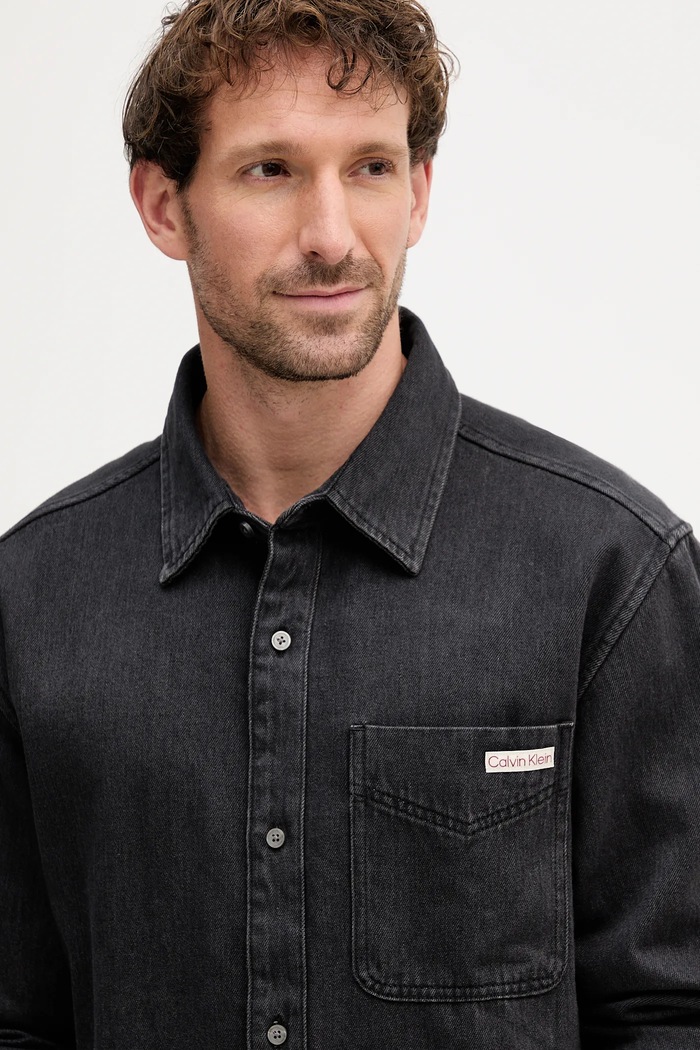 Calvin Klein Jeans koszula jeansowa czarny LV04RD765G