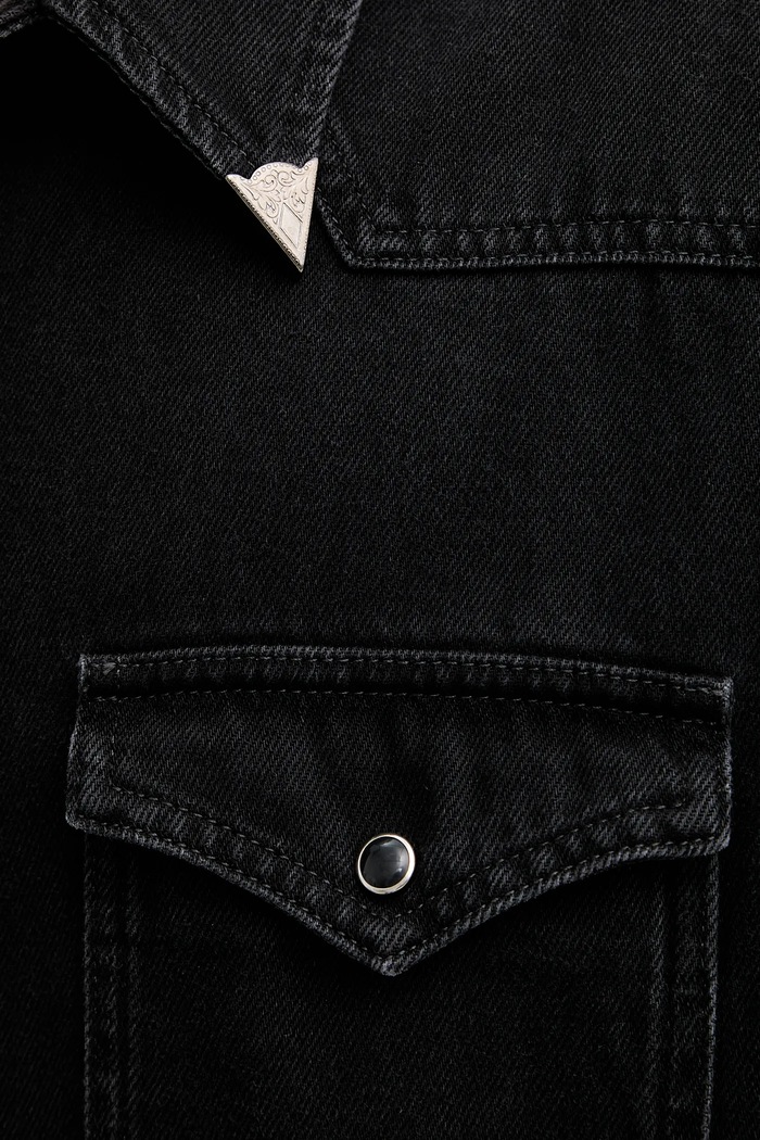 MM6 Maison Margiela camicia di jeans SH2DT0024.M30011.969 nero