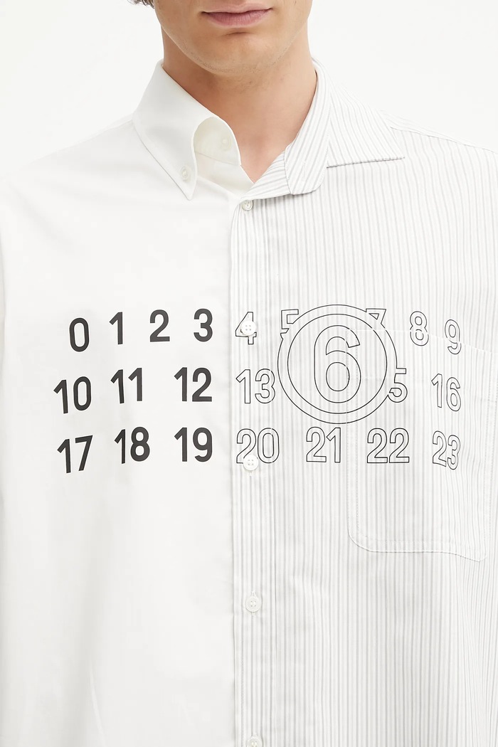 MM6 Maison Margiela cotton shirt SH0DT0025.MTN085.961 white