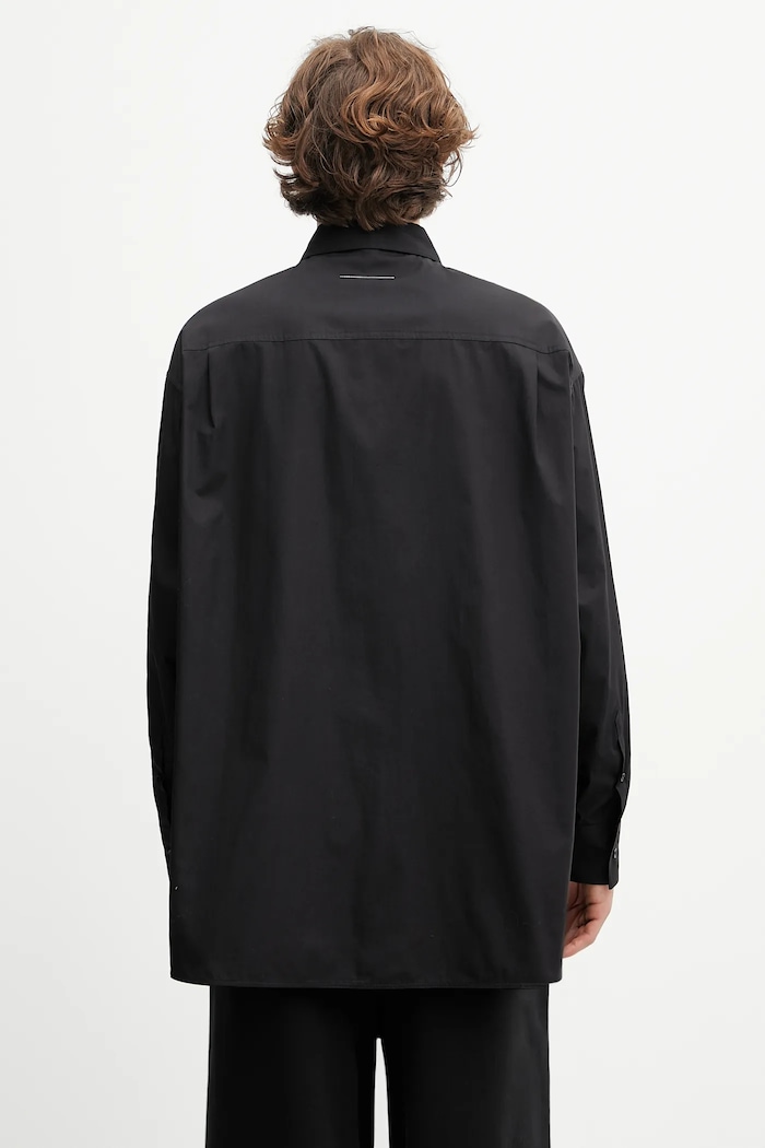 Odzież MM6 Maison Margiela koszula bawełniana SH0DT0034.M35480.900 czarny