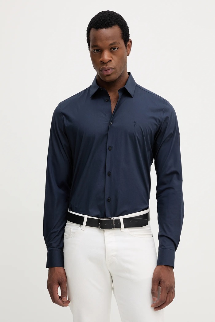 Πουκάμισο Trussardi slim σκούρο μπλε 5004N000006N
