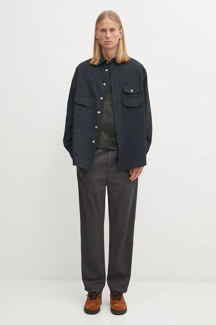 Сорочка Kenzo Weave Workwear Overshirt FF65CH5369JF темно-синій