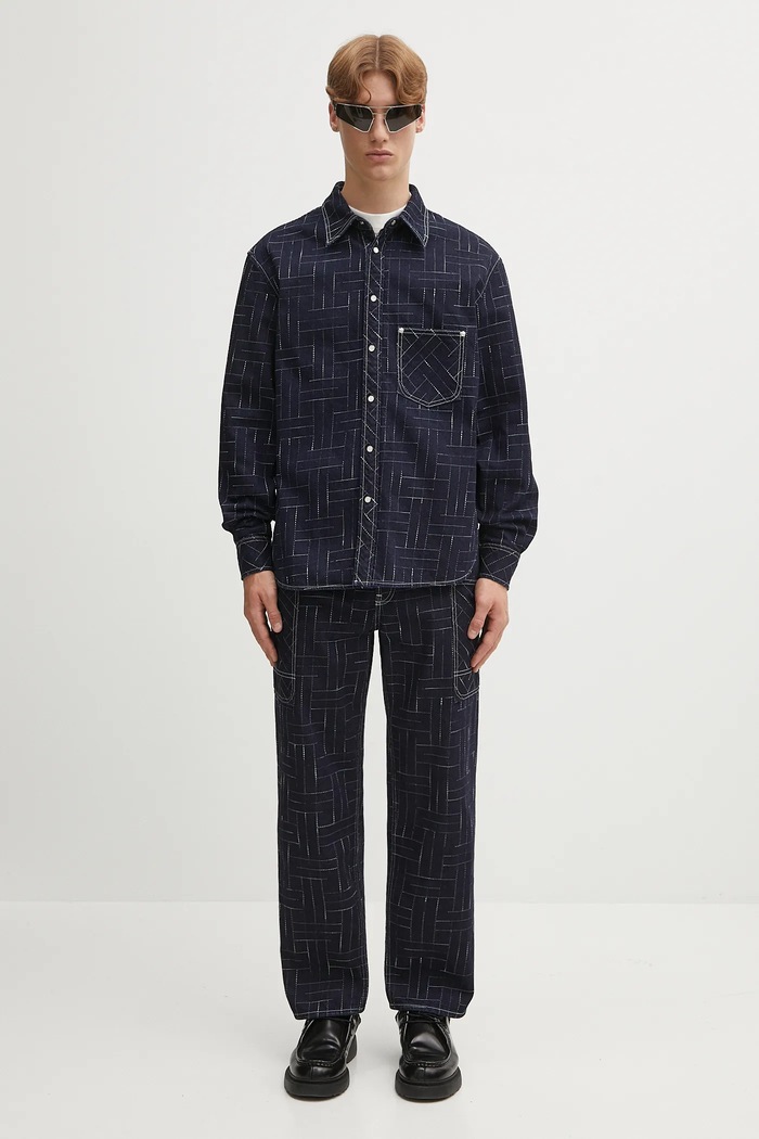Džínová košile Kenzo Weave Casual FF65DC4226V1