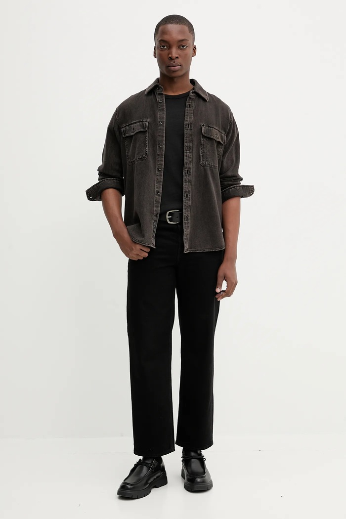 Τζιν πουκάμισο Rag & Bone RX0825FSUBB καφέ AW25
