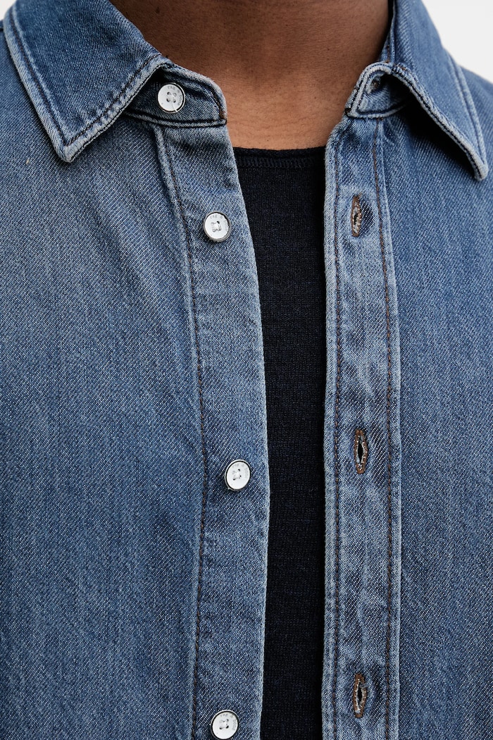 Džínová košile Rag & Bone RX0925FSUKM modrá