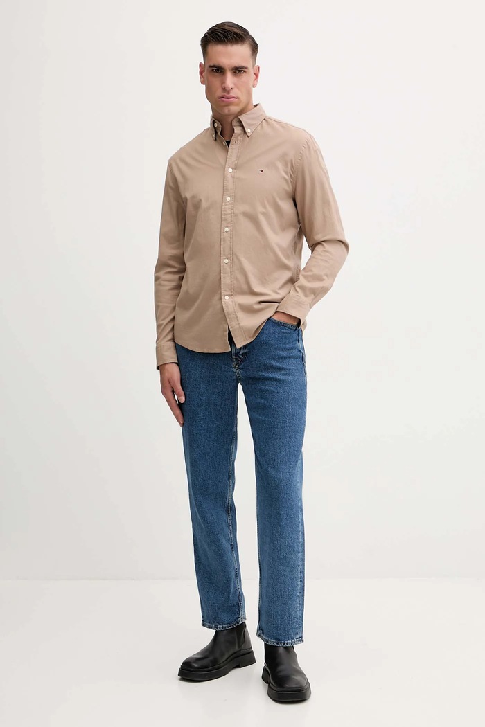 Tommy Hilfiger Πουκάμισο Tommy Hilfiger MW0MW40469 καφέ AW25