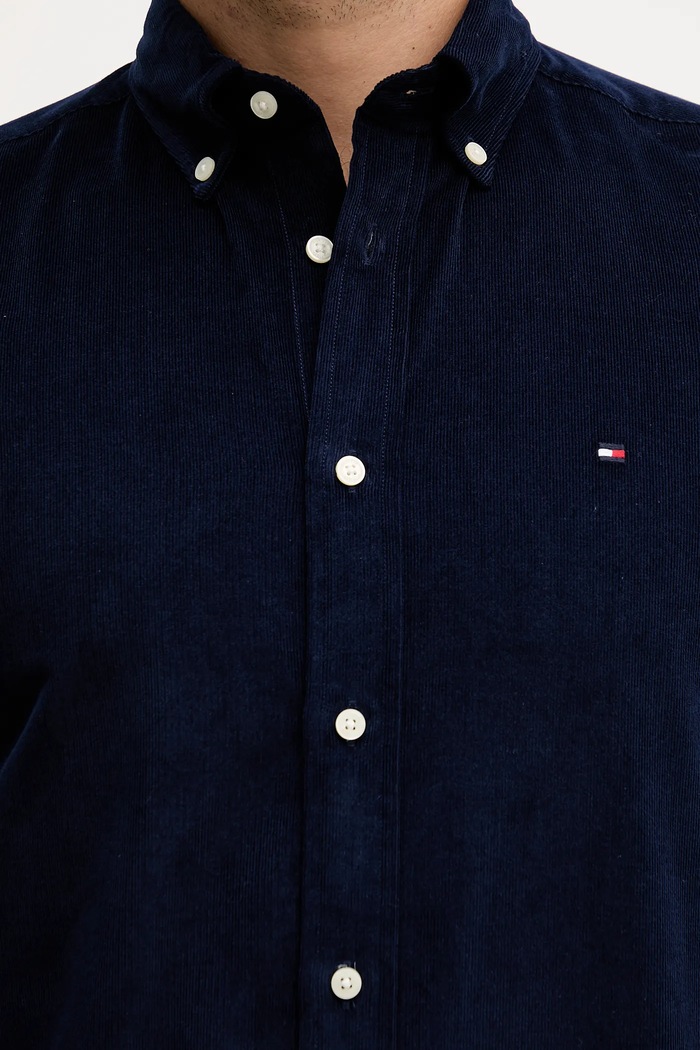 Πουκάμισο κοτλέ Tommy Hilfiger Tommy Hilfiger σκούρο μπλε MW0MW40486