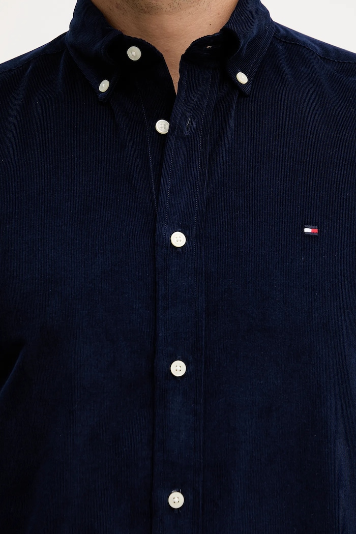 Πουκάμισο κοτλέ Tommy Hilfiger Tommy Hilfiger σκούρο μπλε MW0MW40486