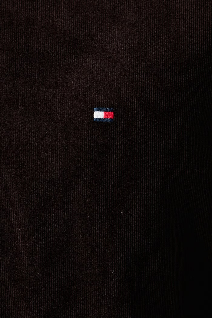 Πουκάμισο ανδρικό κοτλέ Tommy Hilfiger καφέ MW0MW40486
