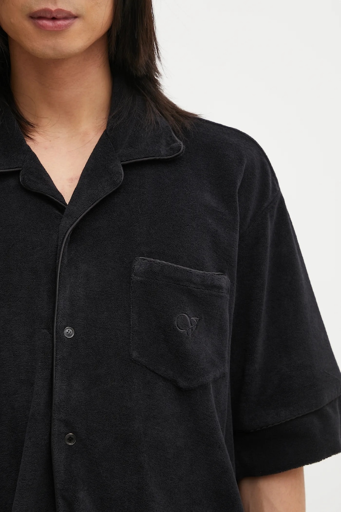 VETEMENTS koszula bawełniana Towel czarny UH76SH500B