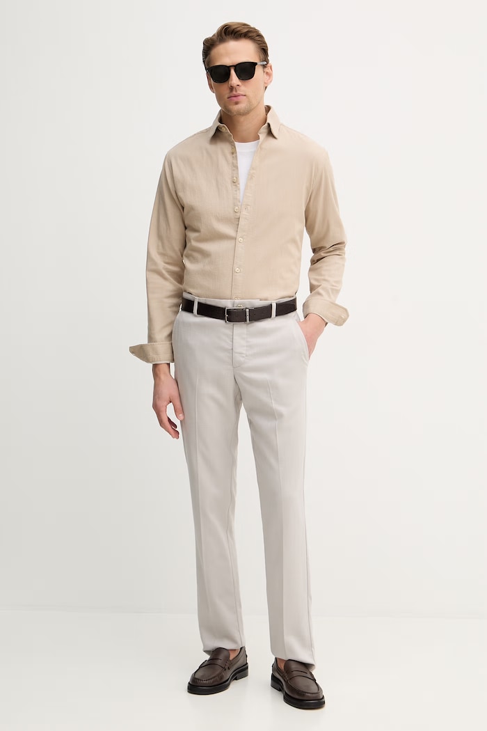 Lindbergh cămașă jeans 30.203652 bej SS26