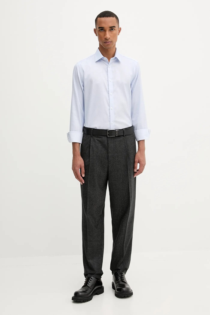 Košeľa Calvin Klein LV019EU068 modrá AW25