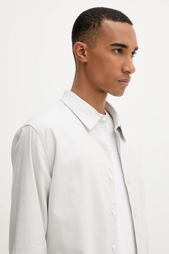Bavlnená košeľa Calvin Klein sivá LV04LD119G