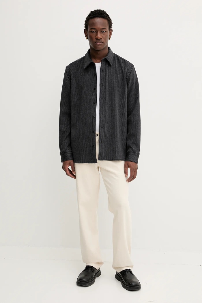 Košeľa Calvin Klein LV04LD114G tmavomodrá AW25