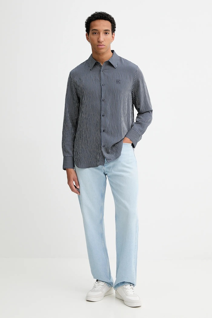 Calvin Klein cămașă LV04LD124G bleumarin AW25