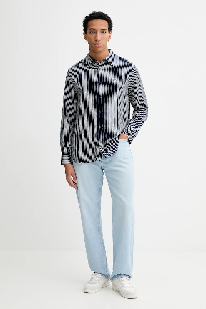 Calvin Klein cămașă LV04LD124G bleumarin AW25