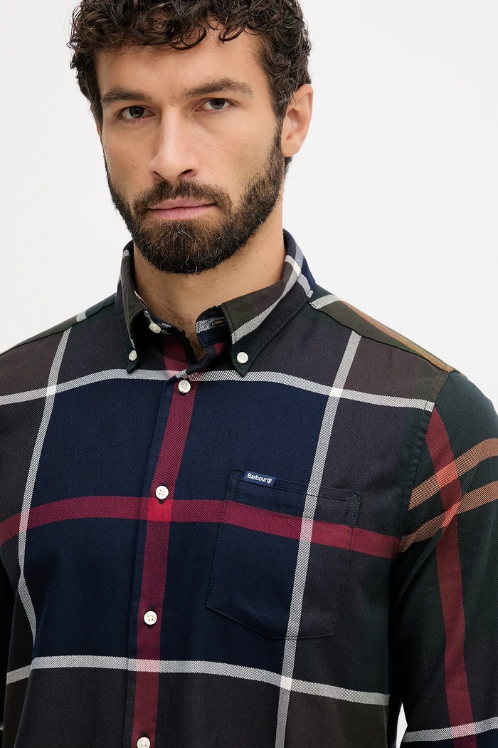 Barbour cămașă din bumbac DUNOON bleumarin MSH4980