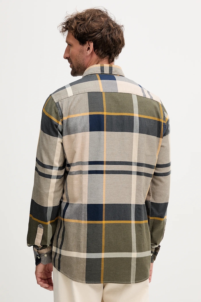 Ρούχα Βαμβακερό πουκάμισο Barbour DUNOON MSH4980 πράσινο