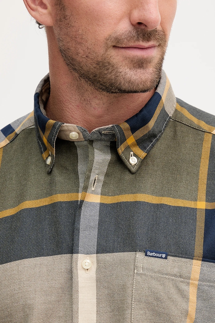 Βαμβακερό πουκάμισο Barbour DUNOON MSH4980 πράσινο