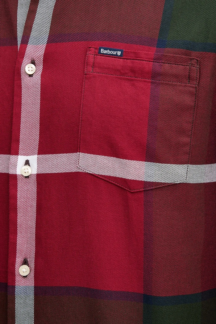 Barbour cămașă din bumbac DUNOON MSH4980 burgundia
