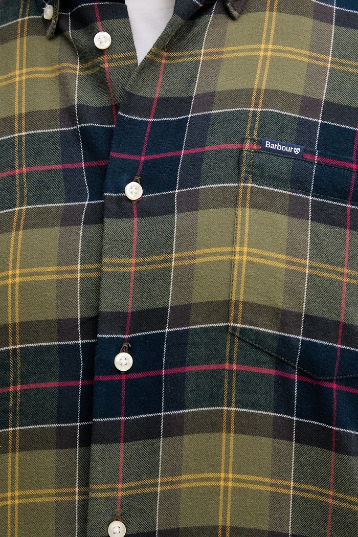 Cămașă din bumbac FORTROSE Barbour verde MSH4991