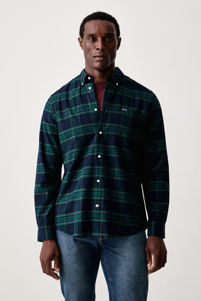 Barbour Koszula męska bawełniana PORTDOWN granatowy MSH5035