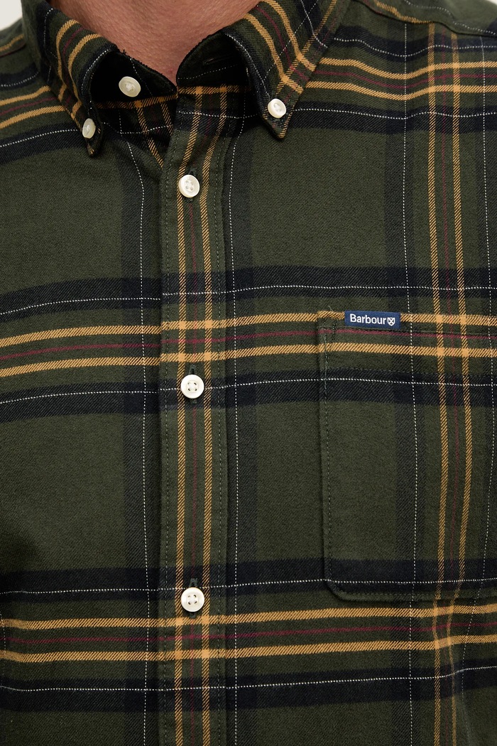 Barbour koszula bawełniana PORTDOWN MSH5035 zielony