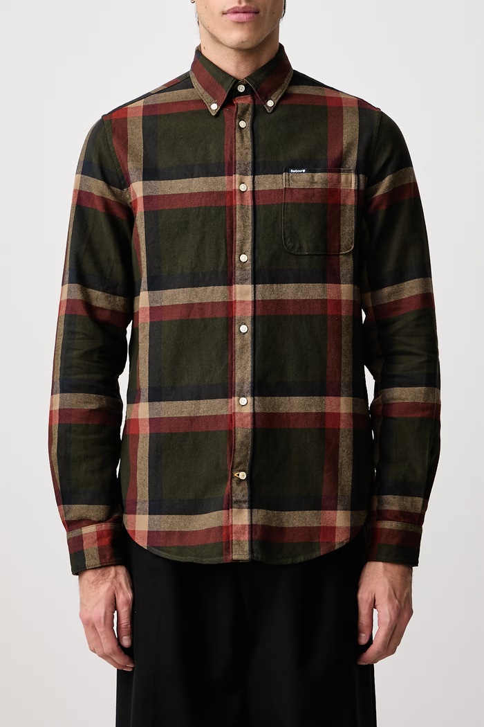 Koszula męska bawełniana FOLLEY Barbour zielony MSH5364