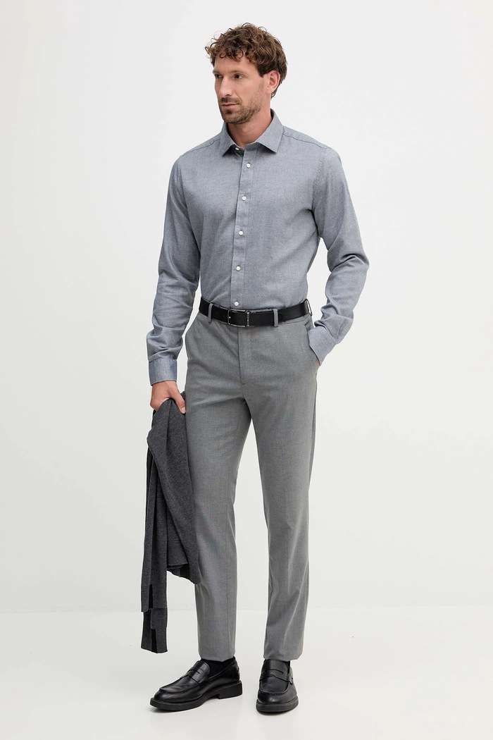 Bavlnená košeľa Barbour ELMFIELD MSH5682 tmavomodrá AW25