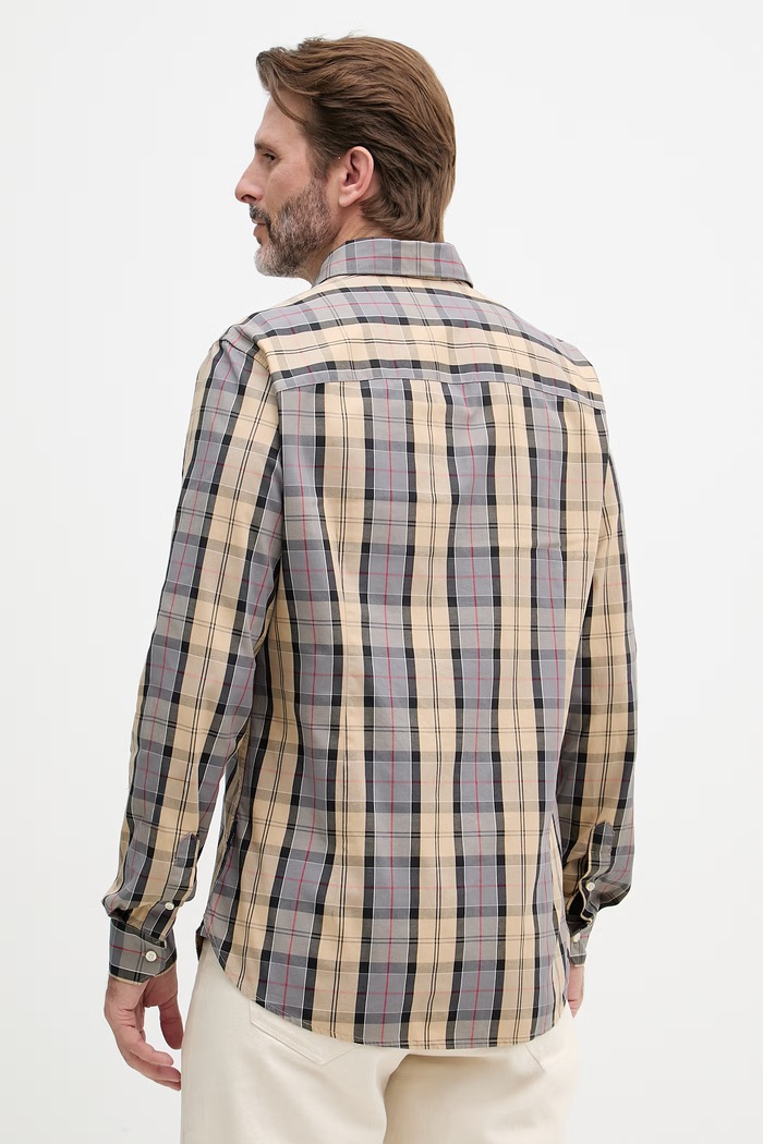Îmbrăcăminte Barbour cămașă pentru bărbați, din bumbac KENTON MSH5689 bej