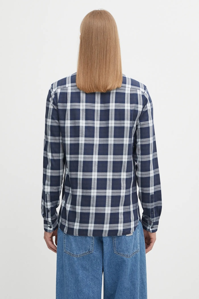 Oblečenie Bavlnená košeľa Fred Perry M1742 tmavomodrá