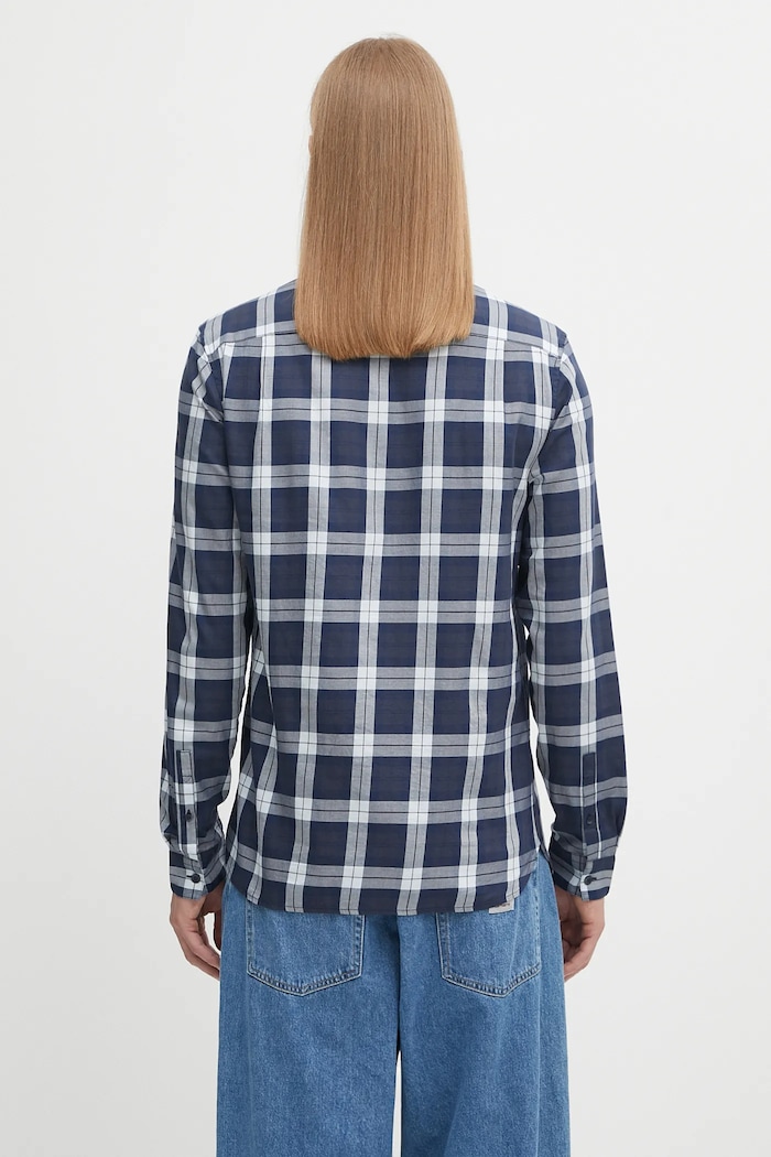 Oblečenie Bavlnená košeľa Fred Perry M1742 tmavomodrá