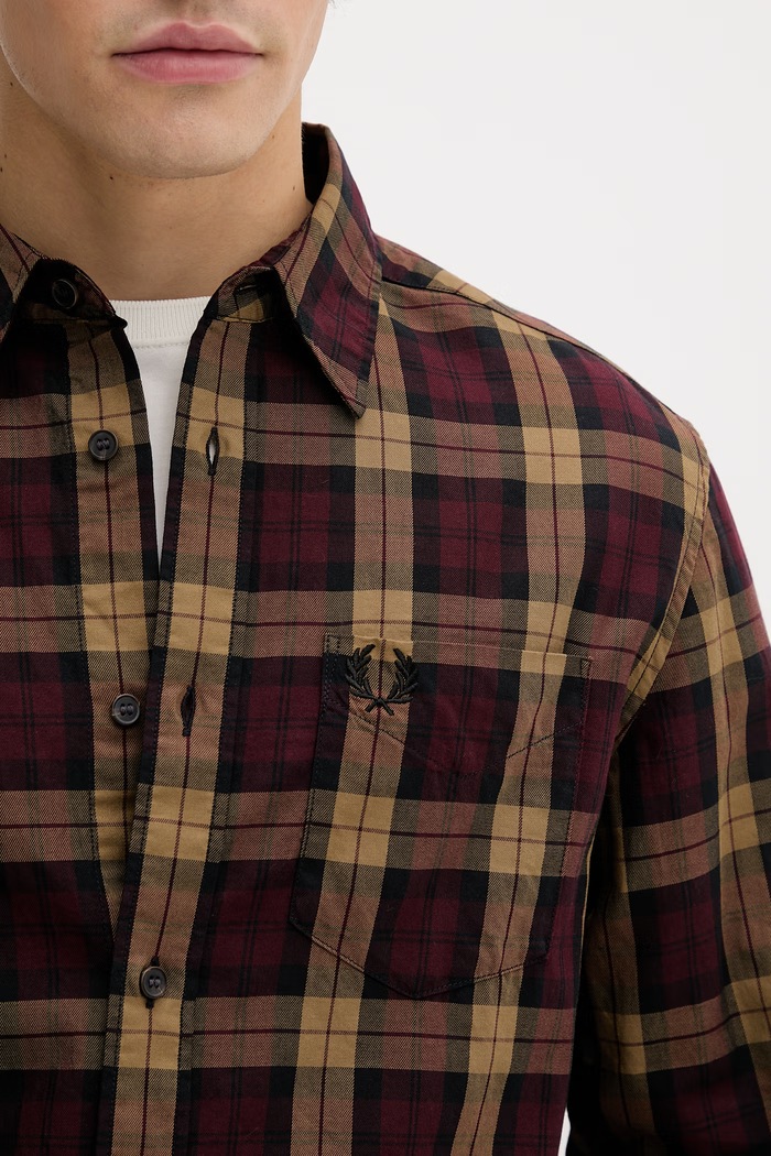 Bombažna srajca Fred Perry M1742 bordo