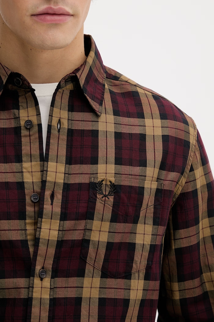 Bombažna srajca Fred Perry M1742 bordo