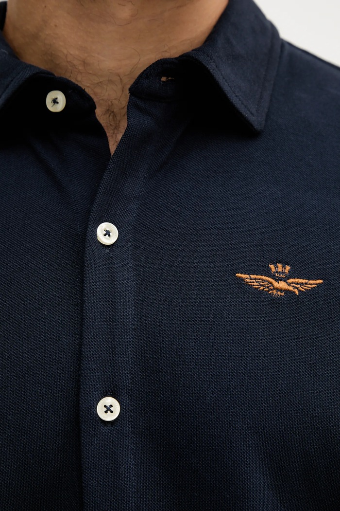 Aeronautica Militare koszula CA1265UP00342 granatowy