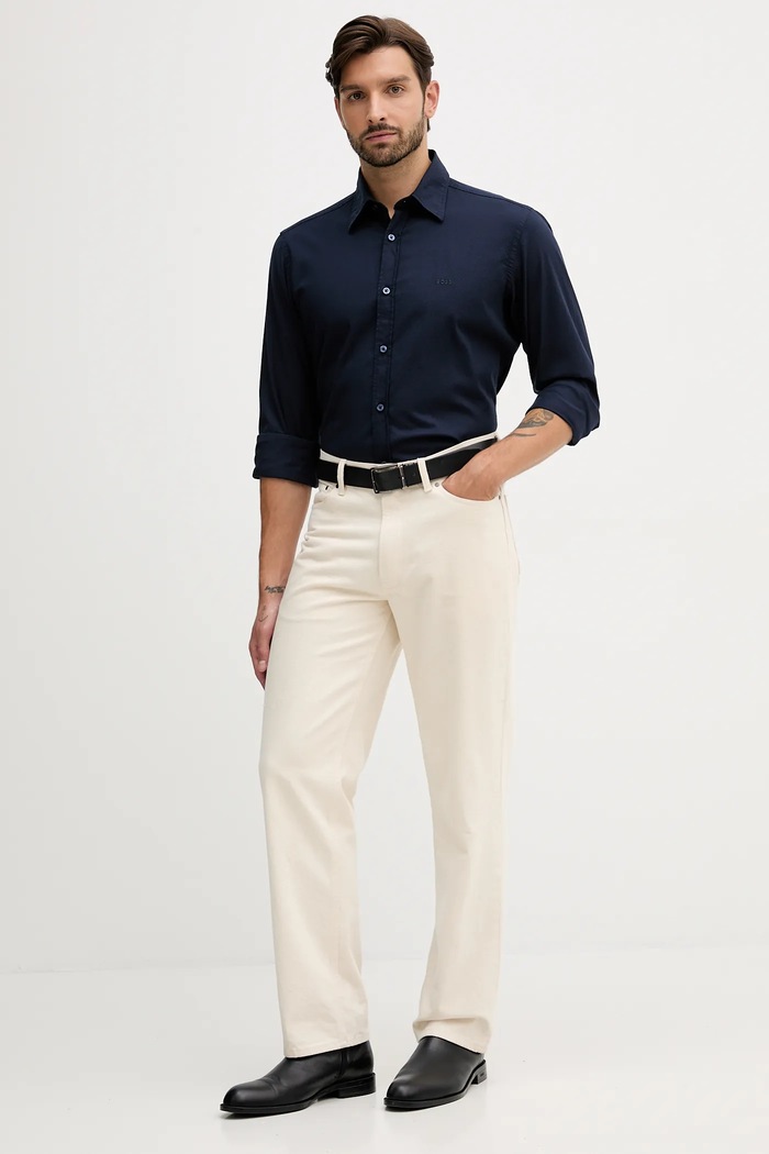 BOSS Orange cămașă Relegant_6_M 50548959 bleumarin AW25