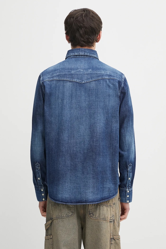 Ruházat Visvim farmering social sculpture shirt 125105007001 sötétkék