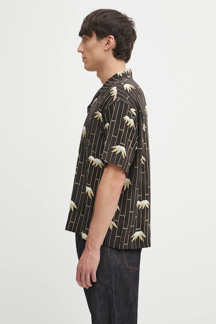 Visvim camicia in seta copa shirt s/s bamboo 125105011003 nero AW25