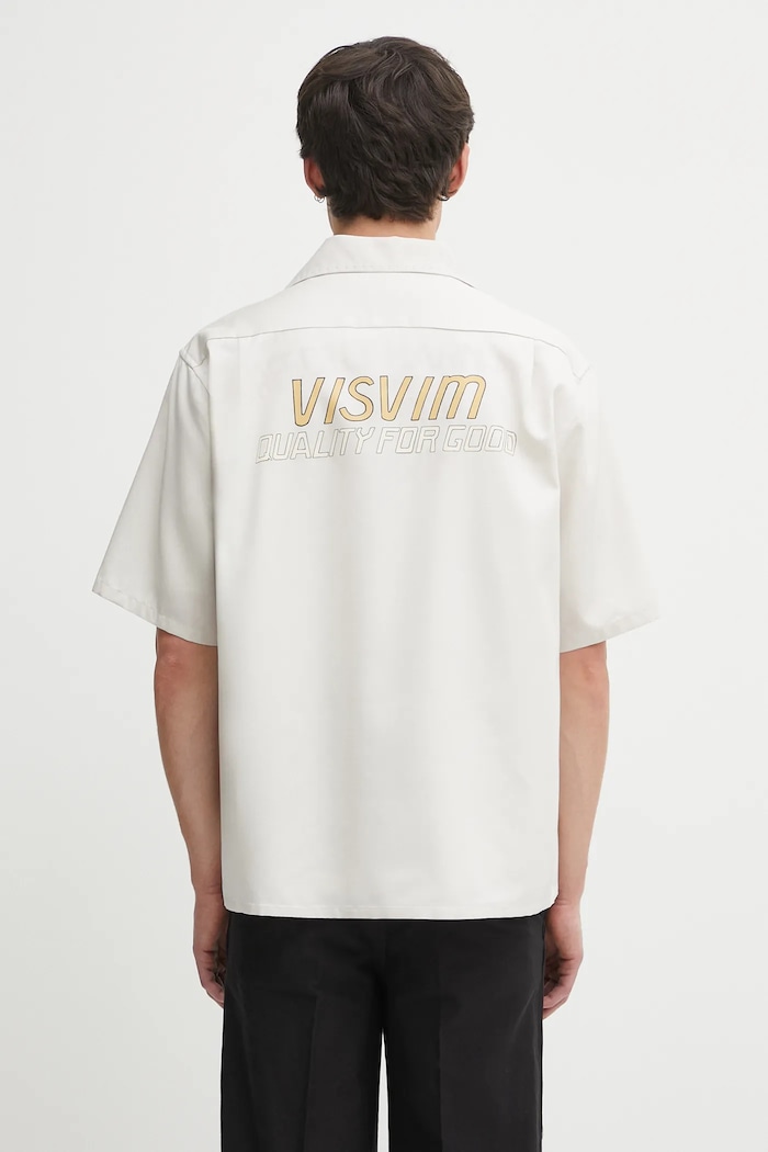 Visvim gyapjú ing keesey sp shirt nyomtatásos bézs 125105011013