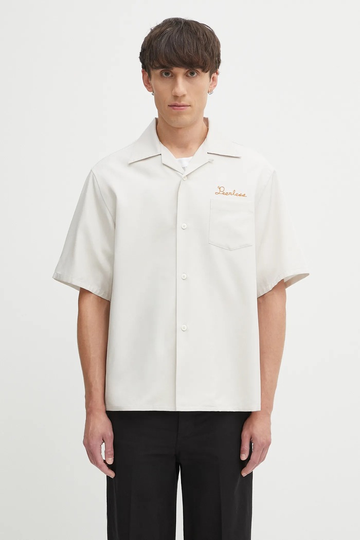 Ruházat Visvim gyapjú ing keesey sp shirt 125105011013 bézs