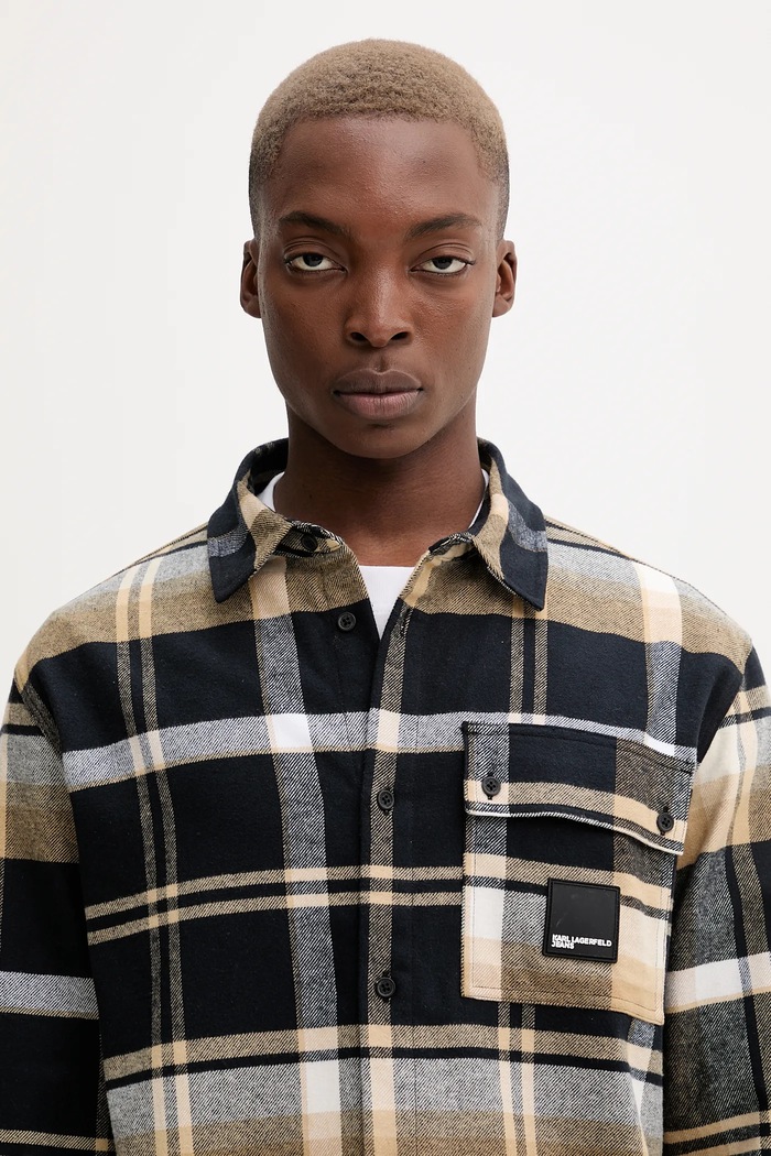 Karl Lagerfeld Jeans camicia in cotone nero A4M16004