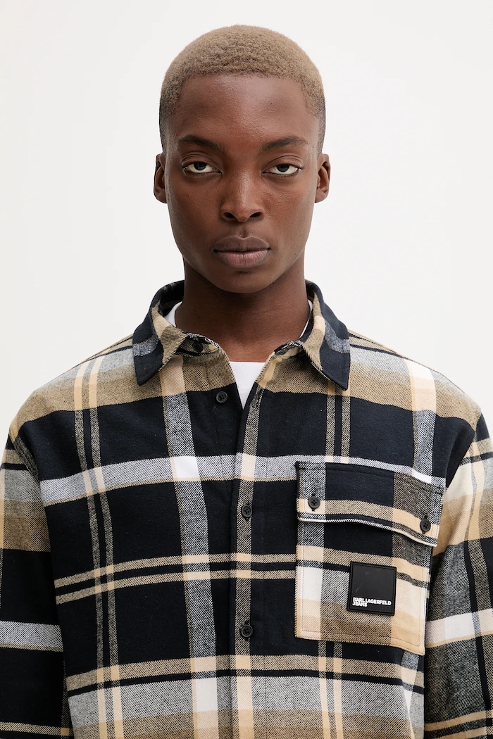 Karl Lagerfeld Jeans camicia in cotone nero A4M16004