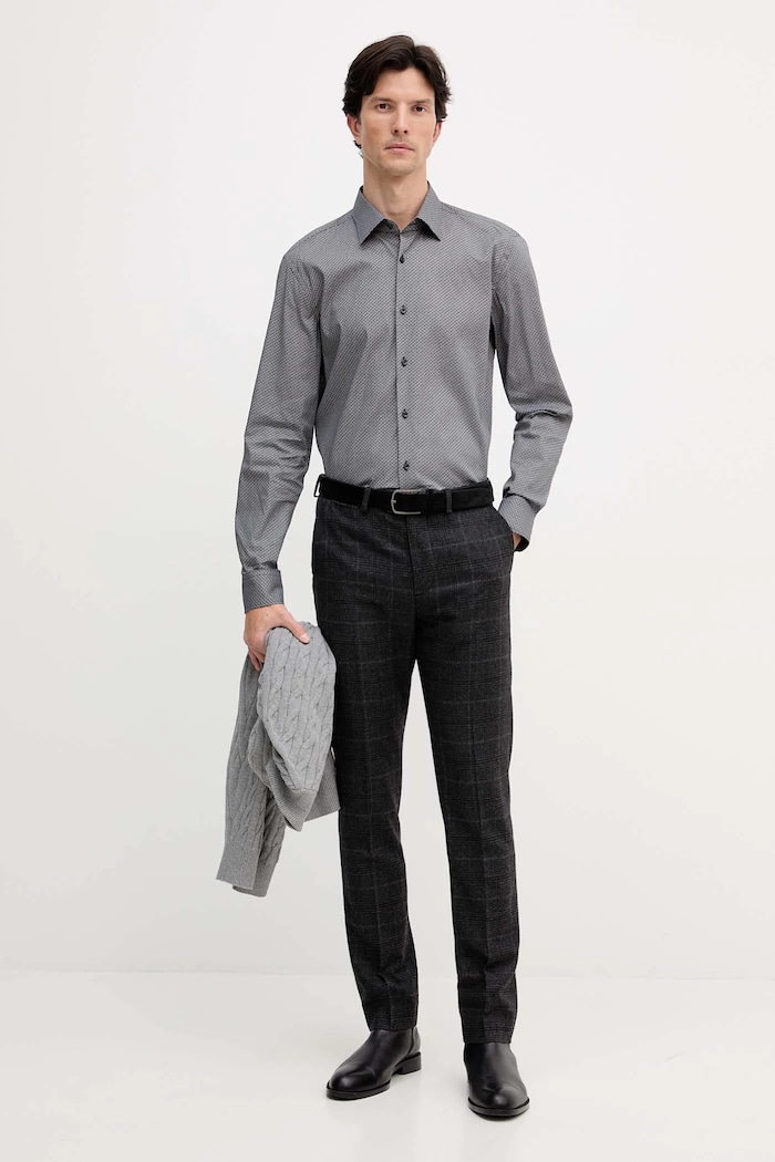 Рубашка BOSS H-HANK-kent-C1-214 50551363 чёрный AW25