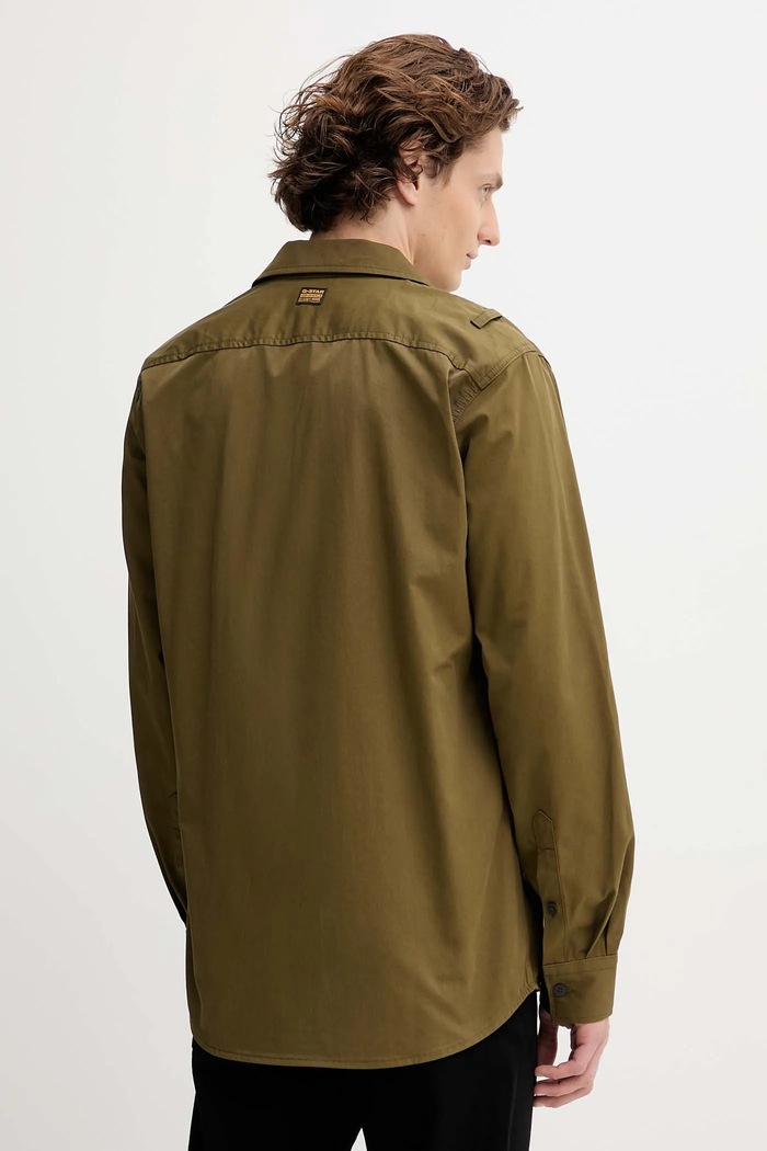 Одежда Хлопковая рубашка G-Star 0 Cargo Pocket Regular D26942.E077 зелёный