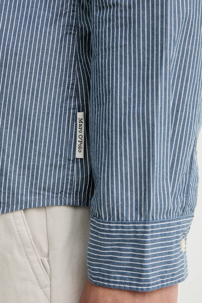 Bavlněná košile Marc O'Polo 528729742358 modrá