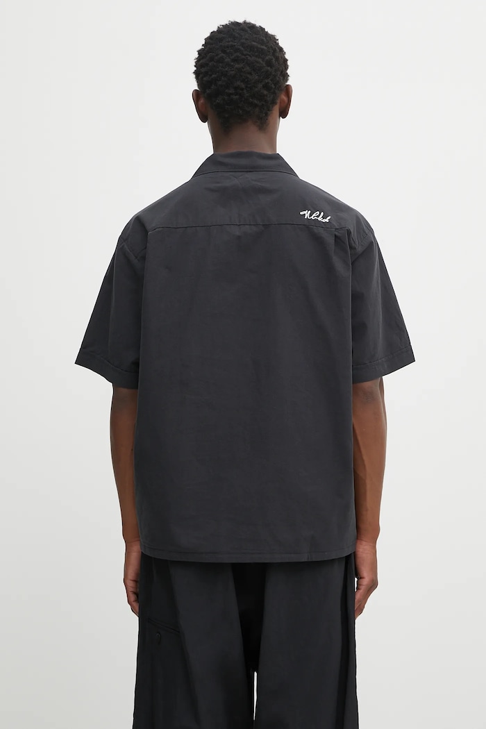 Дрехи Памучна риза NEIGHBORHOOD guayabera shirt ss 251AQNH.SHM05 черен
