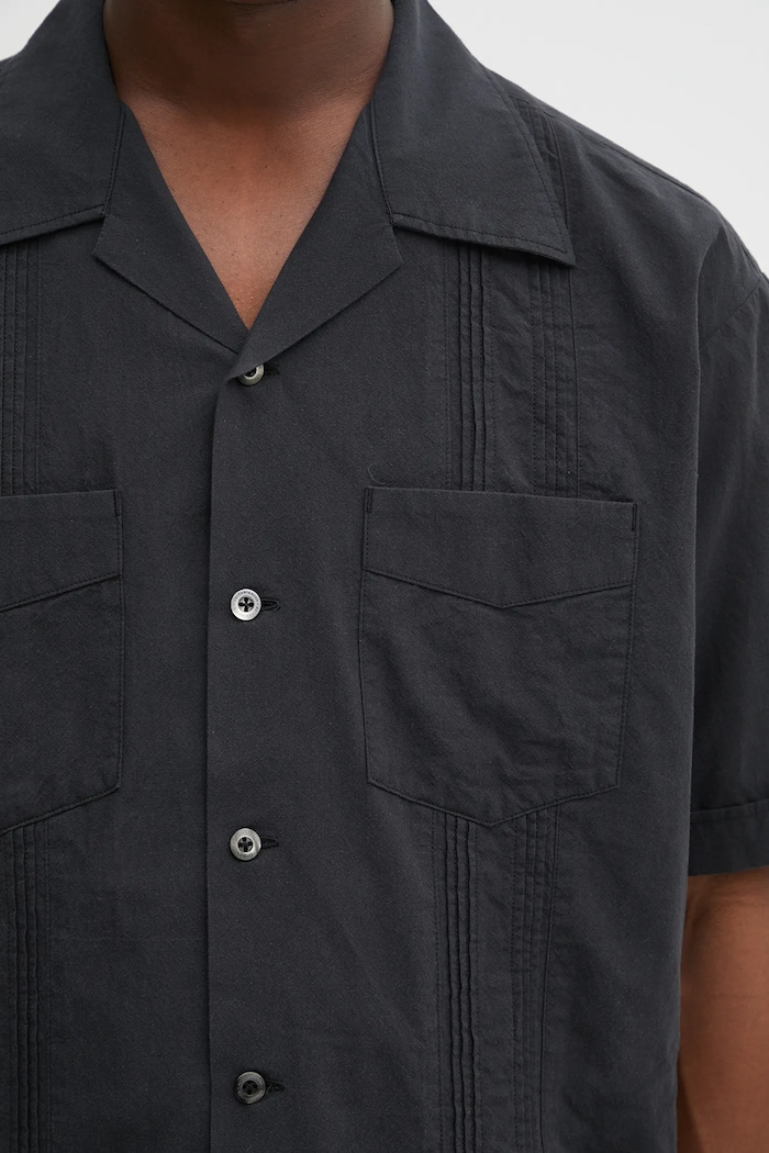 Памучна риза NEIGHBORHOOD guayabera shirt ss черен 251AQNH.SHM05
