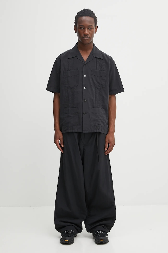 Памучна риза NEIGHBORHOOD guayabera shirt ss 251AQNH.SHM05 черен