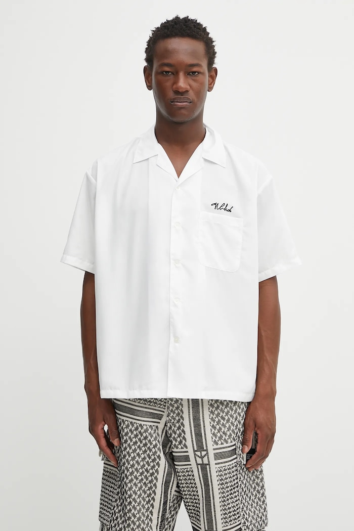 NEIGHBORHOOD shirt solid-color hawaiian shirt ss other white 251TSNH.SHM07