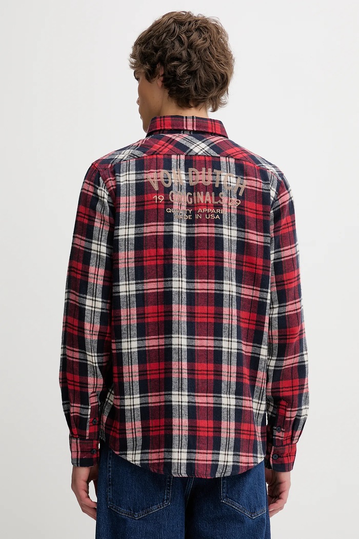 Von Dutch camicia regolare rosso VD.1.CHL.TYLER